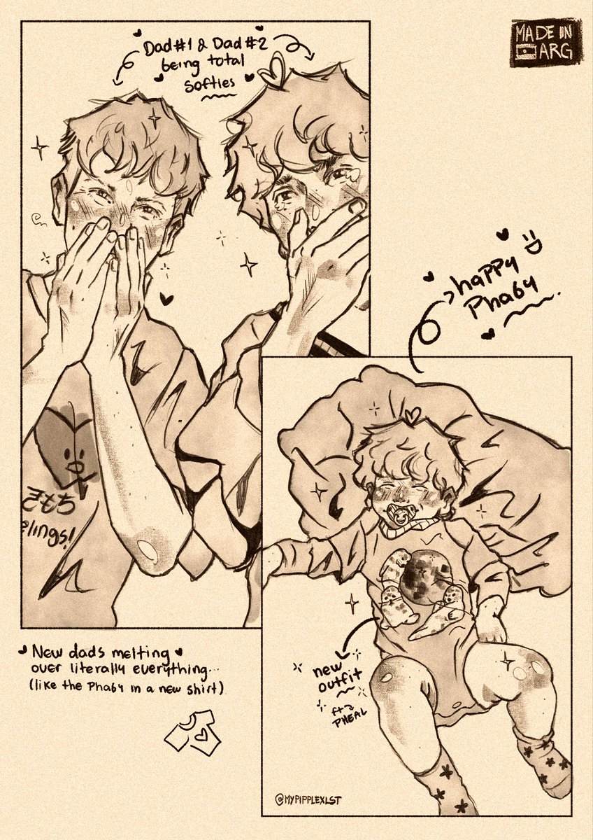 mypipplexlst's tweet photo. cuando sos papá primerizo y te emociona cualquier cosa… 😔🧡🥹(nueva remera del phaby ft varios phealS)

#phanart https://t.co/xFf32bZIa7