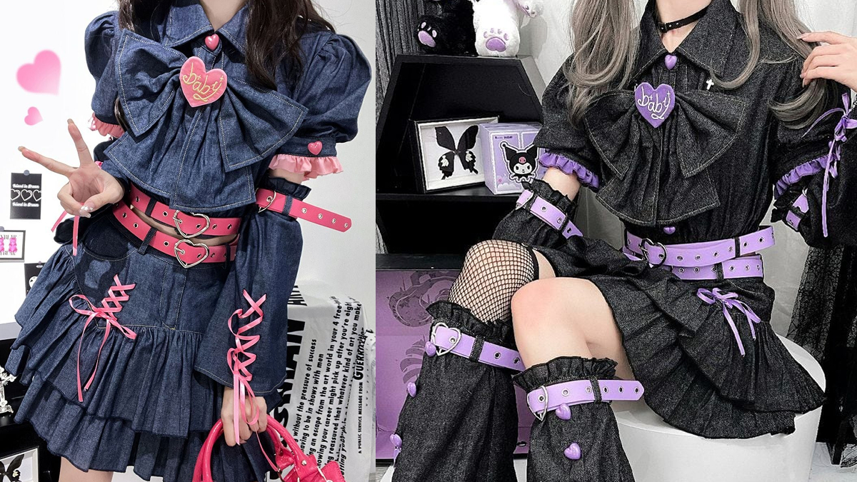 Y2Kミニスカハートデニムセットアップ♥