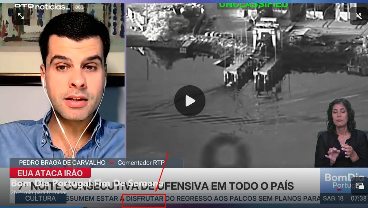 embomPT's tweet photo. @RTPNoticias, "disfrutar" é uma palavra espanhola. Em Português, escreve-se/diz-se "desfrutar". https://t.co/1otHuxvfFt