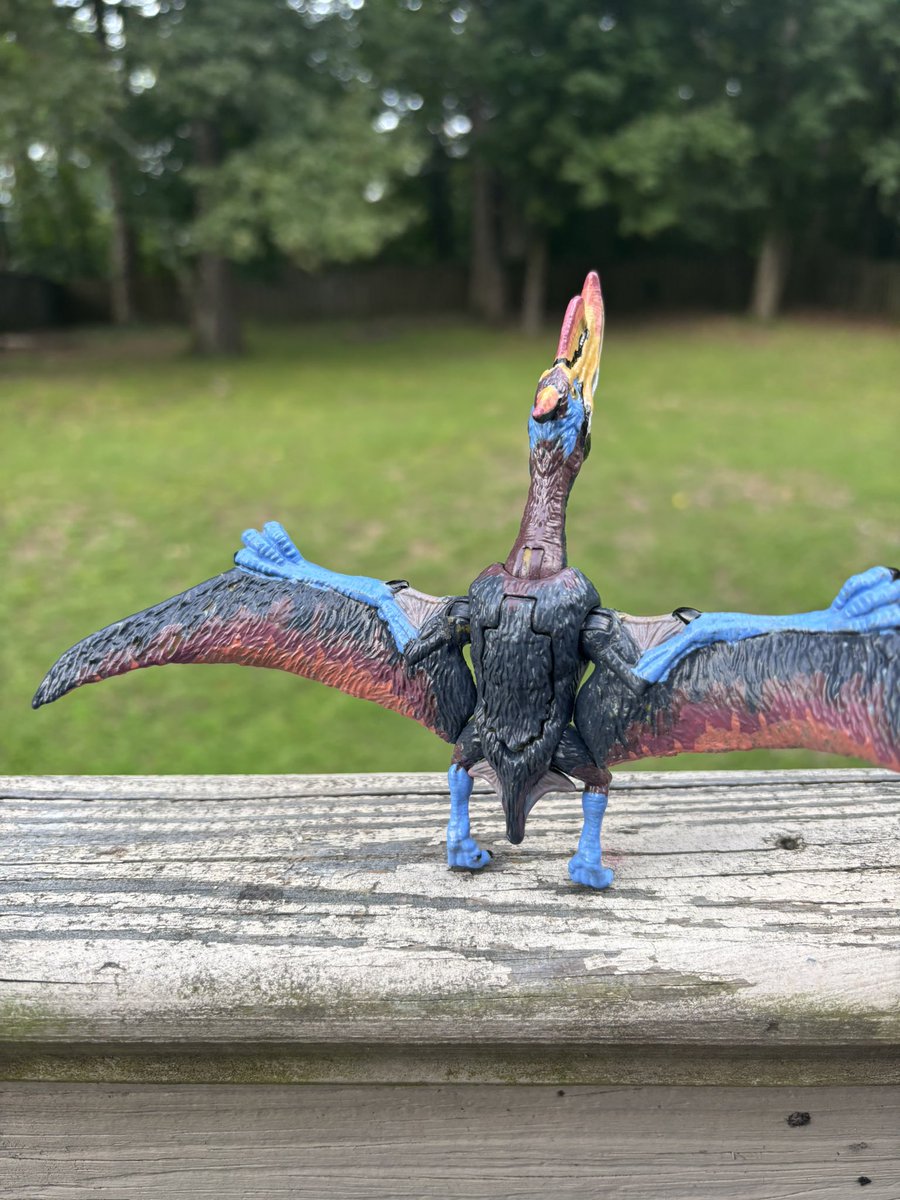 CoffiCrow's tweet photo. I repainted my dominion dsungaripterus 
I used toucans and hornbills for inspiration https://t.co/ng1sqreiTO