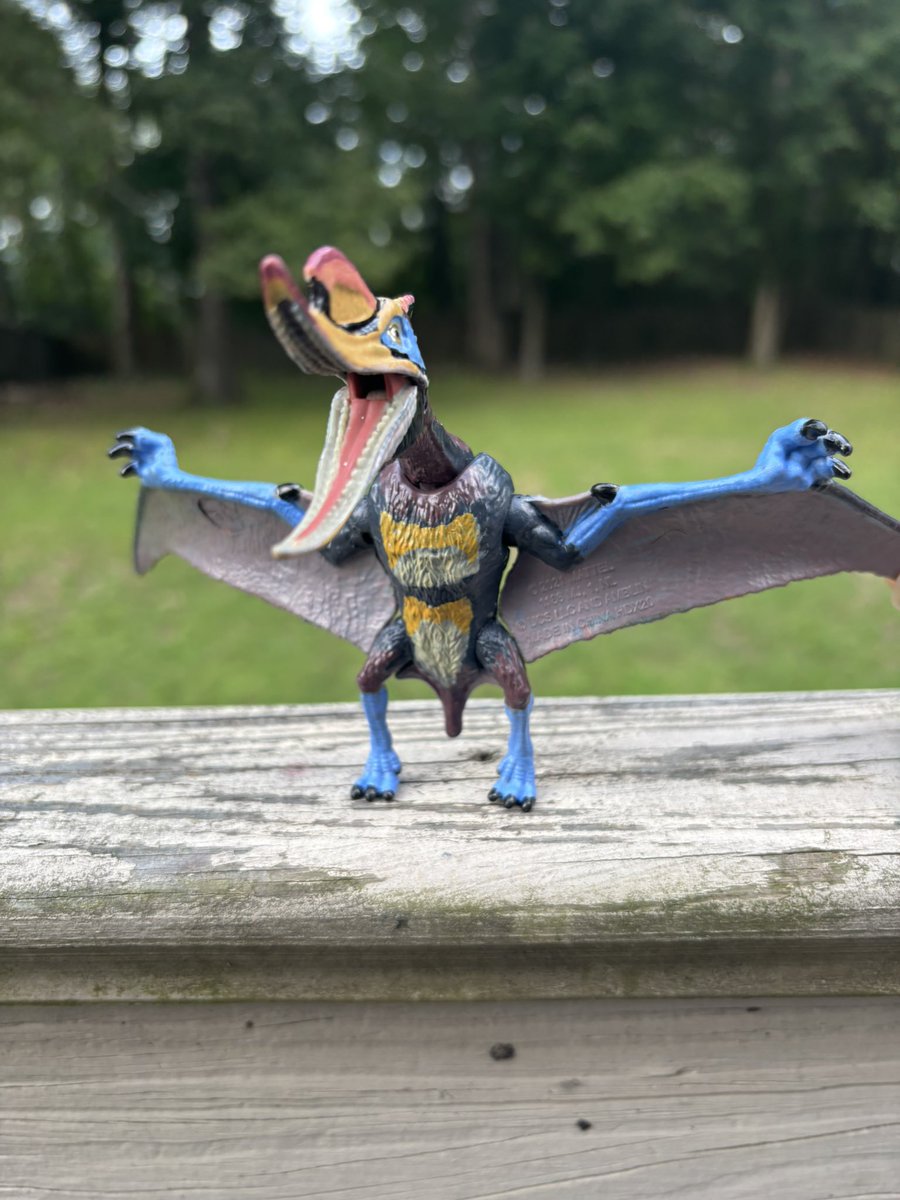 CoffiCrow's tweet photo. I repainted my dominion dsungaripterus 
I used toucans and hornbills for inspiration https://t.co/ng1sqreiTO