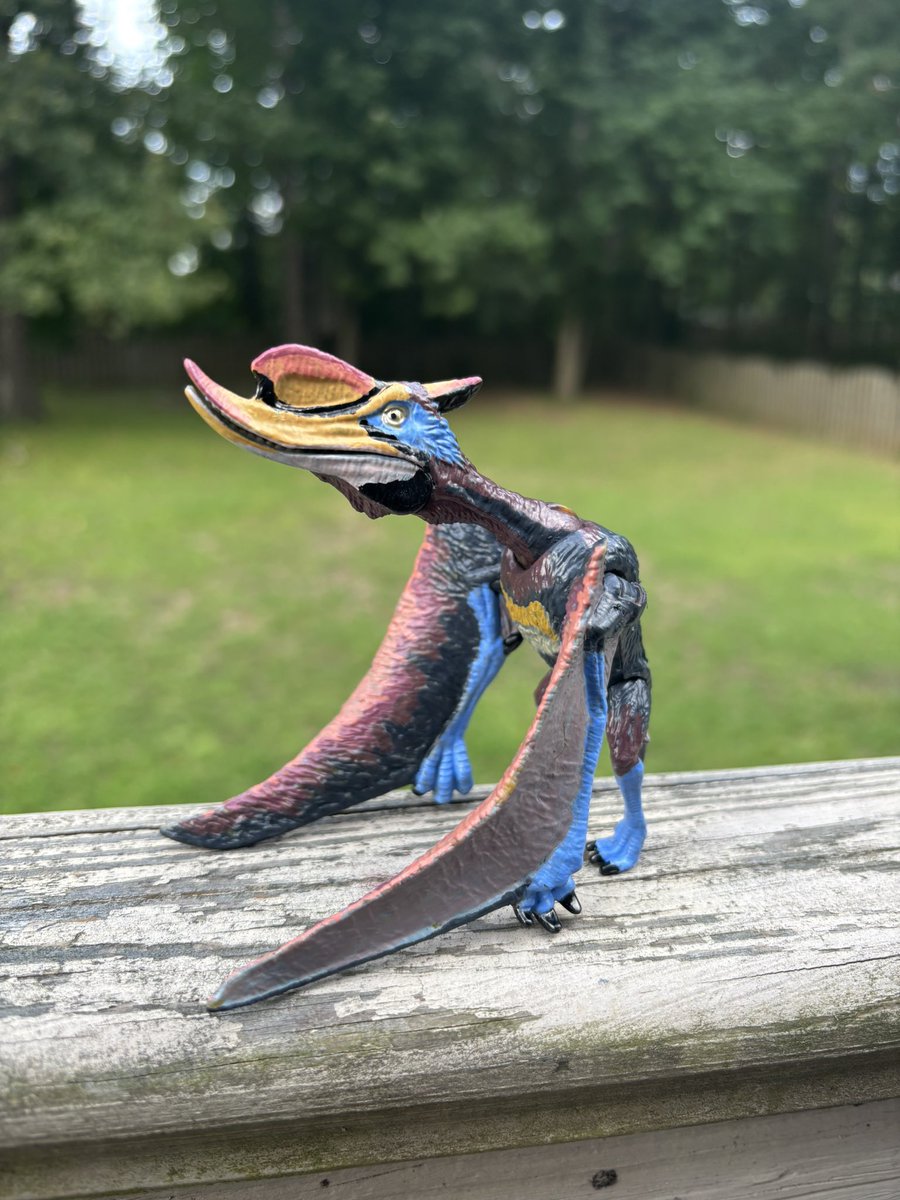CoffiCrow's tweet photo. I repainted my dominion dsungaripterus 
I used toucans and hornbills for inspiration https://t.co/ng1sqreiTO
