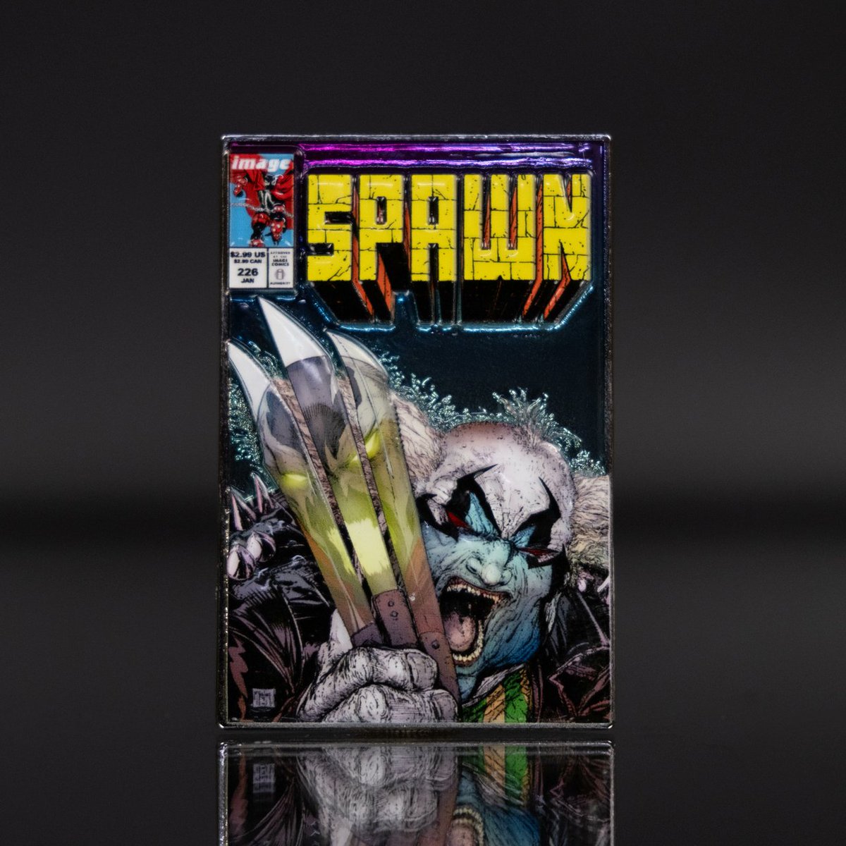 McFarlane Toys Store's Spawn #226 Pin (2026). Art by