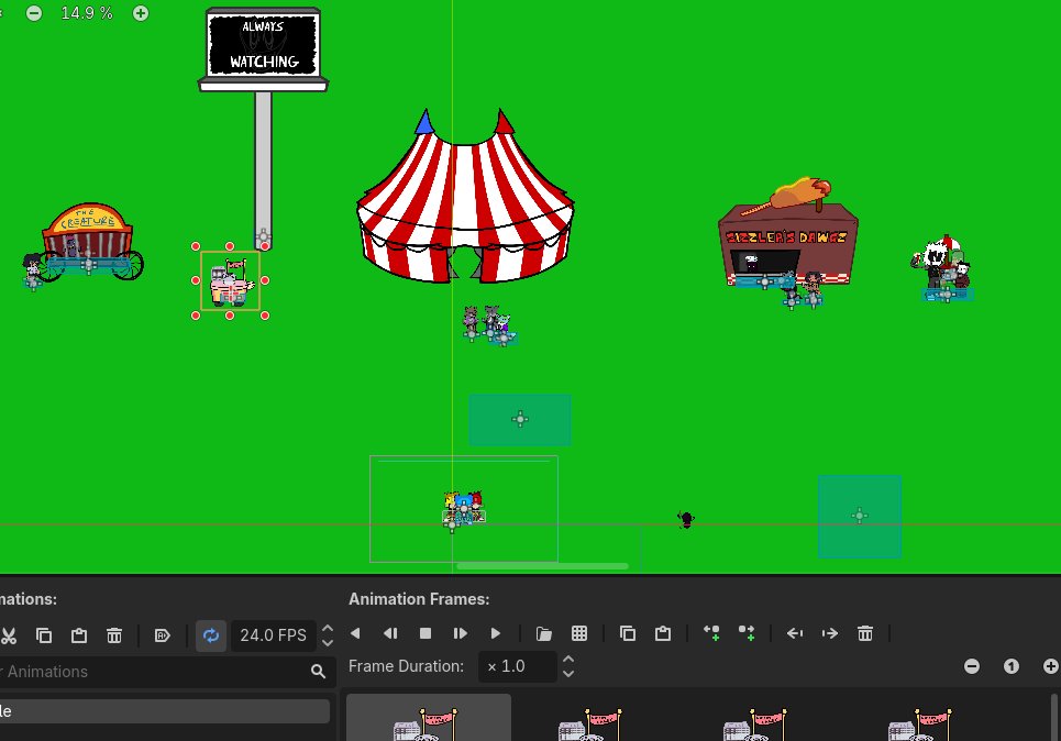 Scytheful's tweet photo. DEMO 3 Progress

The carnival overworld is FINALLY being fleshed out! Little to no other teasers of the carnival will be posted after this 👀 https://t.co/HqBen4YRqM