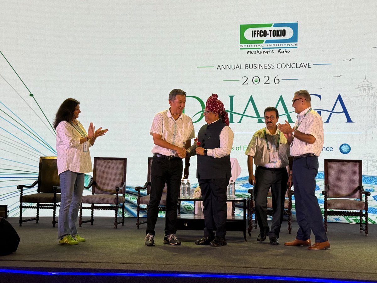 KiritkrJPatel's tweet photo. It’s my pleasure & honour to be a part of the IFFCO-TOKIO General Insurance Annual Business Conclave 2026 in Jaipur today. I extend my sincere gratitude to the senior leadership of @IFFCO__TOKIO for their warm welcome and felicitation. It is a privilege to join this gathering as we celebrate our shared vision, collective achievements, and commitment to future growth.

I extend my best wishes for a successful conclave and for the continued success of every member of the IFFCO-TOKIO family. Together, let us build a future defined by trust, resilience and shared prosperity.