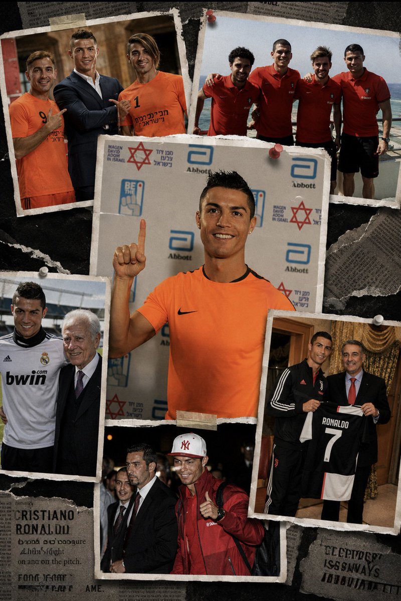 llol_f's tweet photo. @f7_k0 @1SMi_ كريستيانو رونالدو متصور فيه أسرائيل مع أصدقائه وكاتب صباح جميل في أسرائيل ومتصور مع لاعبين اسرائيليين لاتجي تفلم علينا نعرف تاريخه من بدايته الى الآن https://t.co/Z74KJNMFvJ