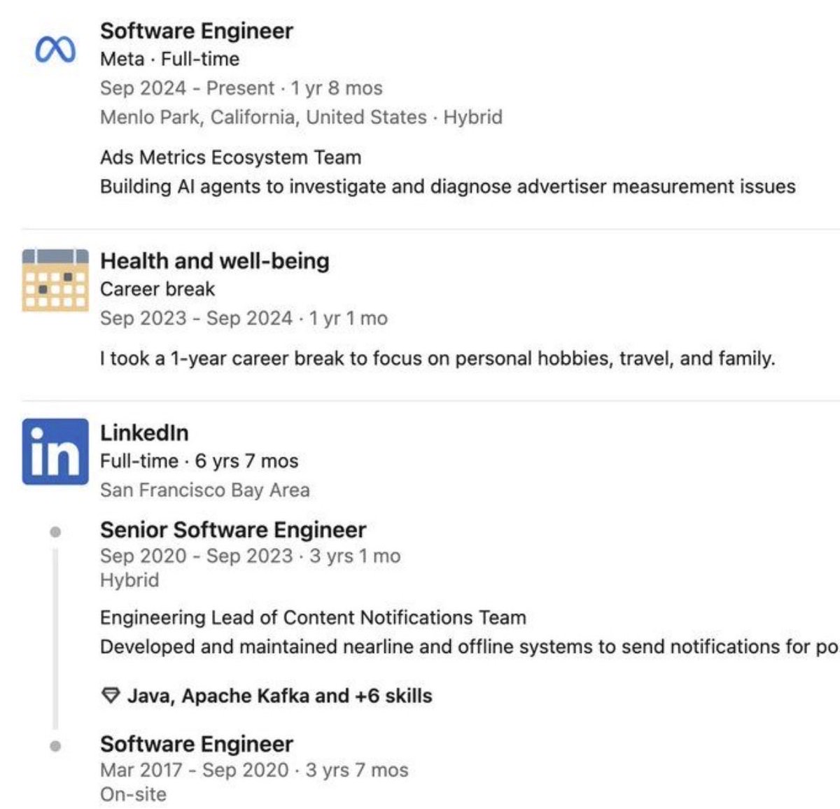 kunal_twts's tweet photo. Taking a career break for 

Health?? 
Well-being?? 
Personal hobbies ?? 
Travel??

It is still a luxury in much of the Indian job market. https://t.co/VHdVnG4LZV