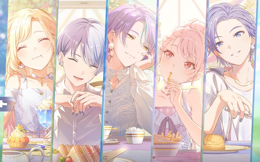 mztyer's tweet photo. i think the funniest thing is that we were all joking about this wl unit being tsukasa fanclub even down to kaito who’s wxs’ voca, and then they all decided to join him in eating his toast together like you can’t make this uppp 😭😭😭 https://t.co/YxSHGJlN99