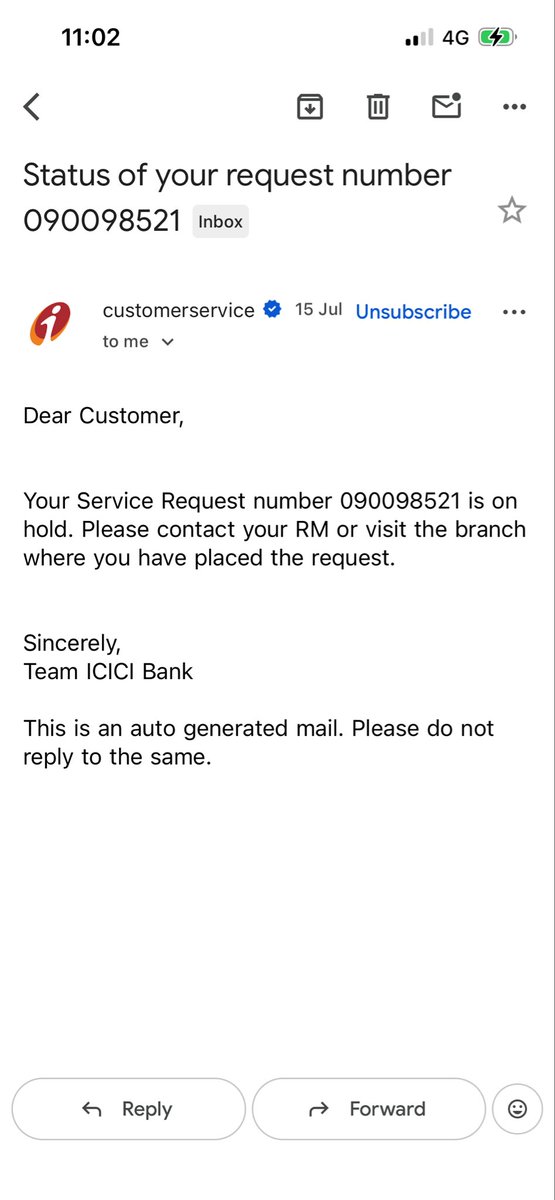 reetesh1win's tweet photo. @ICICIBank_Care See the issue still there . I am not able to understand . Everything time request had been raised it goes on hold

The bank officials says हो जायेगा . Are we illiterate 

The executive doesn’t even know basic process and keep speaking false statement https://t.co/TUbeLyYYaw