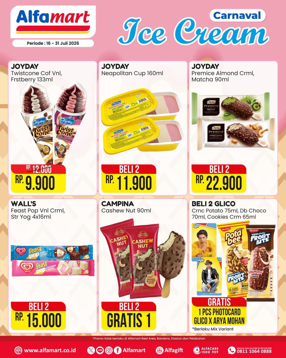 alfamart's tweet photo. YDDA (Yang Dingin-Dingin Aja), Biar Weekend Makin Segar! 🍦😆 https://t.co/N2Xd5kkeC5
