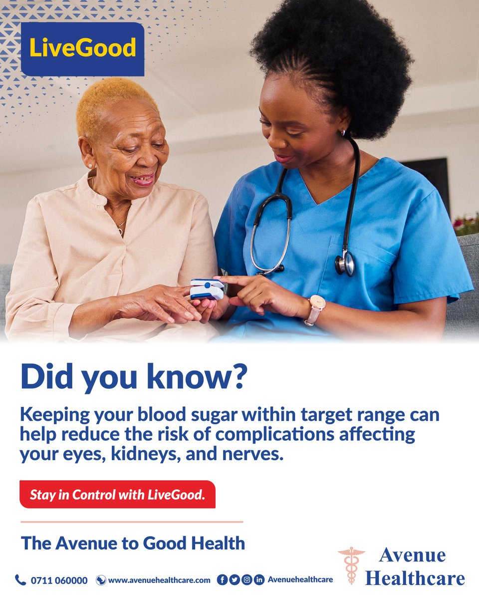 AvenueHospital's tweet photo. Every blood sugar reading tells a story about your health.
At Avenue Healthcare, our LiveGood Program empowers you with expert care, regular monitoring, and personalized support to help you stay on track.
#LiveGood #AvenueHealthcare #EvercareGroup https://t.co/DScd1f1Che
