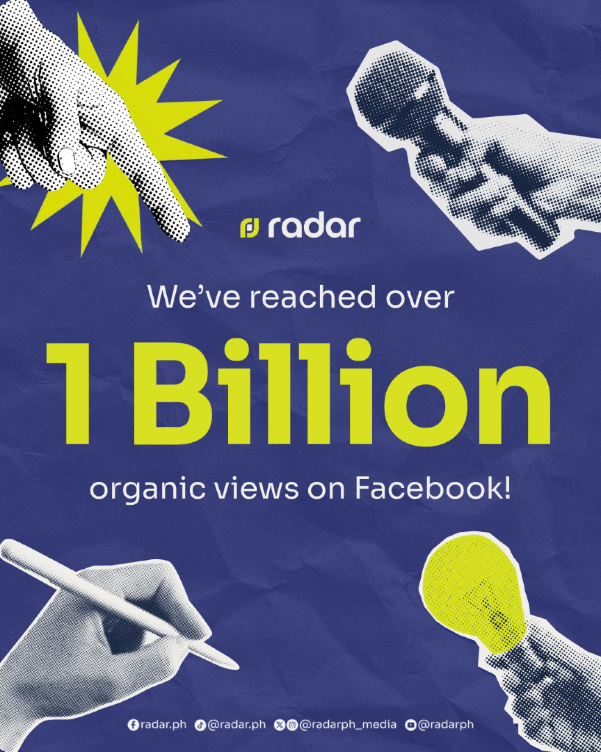 radarph_media's tweet photo. 1,000,000,000 organic views.
A billion reasons to be grateful.
Thank you for every click, share, comment, and conversation that brought us here. This milestone belongs to our readers, followers, and the stories that continue to connect us.
#RadarPH https://t.co/rt0UWOjFSe