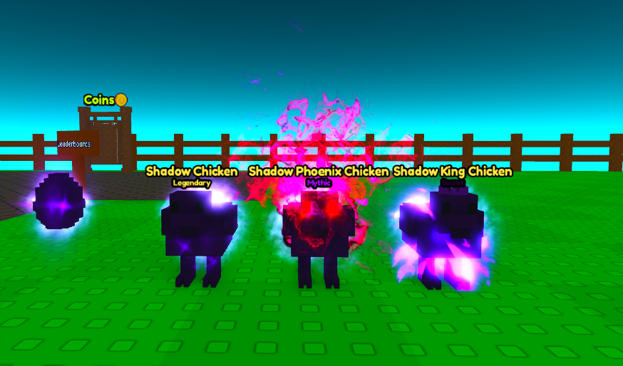 ClassicBlkGames's tweet photo. Some chickens that are hatchable from the Shadow Egg 🥚! #roblox #robloxdev https://t.co/70DzZNrpVX