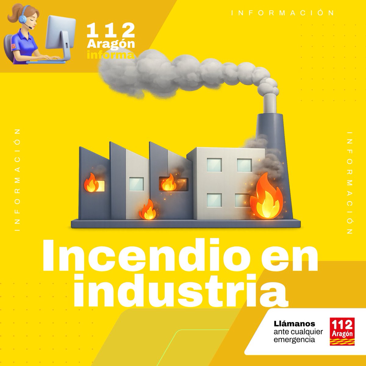 112Aragon's tweet photo. 🚒 Incendio de residuos en una industria cárnica de #Binéfar.

📞El aviso se ha recibido en el @112Aragon a las 8:05 horas. Se ha movilizado a Bomberos de la @DPHuesca, Policía Local y @guardiacivil .

➡️Por el momento, se han notificado siete personas afectadas por inhalación de humo.