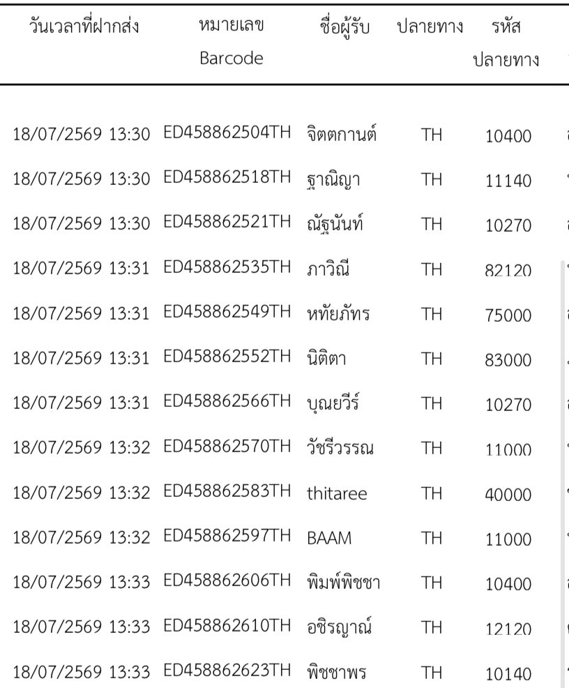 rainrainnotice's tweet photo. #เรนเหมียวอัพเดท แจ้งเลขแทรค
🚘 รอบส่ง :  18/07/2026
🚘 ขนส่ง : ไปรษณีย์ไทย EMS 

เรนรบกวนคุณลูกค้าถ่าย VDO ขณะแกะพัสดุนิดนึงนะคะ เผื่อกรณีได้รับสินค้าผิดหรือสินค้าเสียหาย,สูญหายค่ะ 🙏🏻🥺 https://t.co/R3EdBClImn