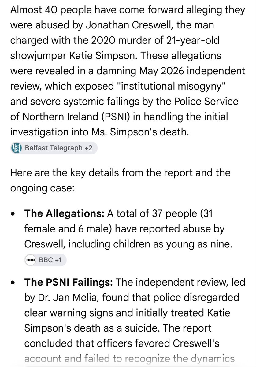 mgtruth's tweet photo. The shocking thing is that there are up to 40 further victims who’ve since come forward. One a child of 9. 
Where is their justice, their closure? https://t.co/xfciKrYAXe