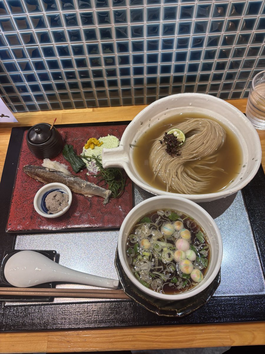Zqf7L's tweet photo. 中華蕎麦  鳴神食堂
群馬県  高崎市

期間限定つけ蕎麦
◽︎鮎つけ蕎麦

◽︎麺大盛り

鳴神食堂の皆様ご馳走様でした🙏

二軒の同麺ありがとうございました🙌 https://t.co/63ONFjdTnU
