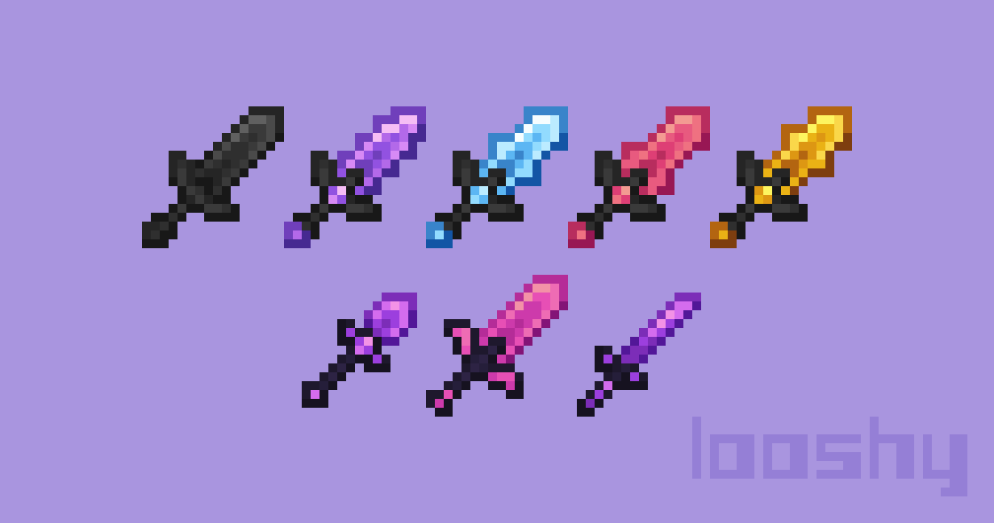 looshysucks's tweet photo. made the necron weapons, aotv, aotd, and atomsplit katana!! more to come https://t.co/IeRZp4x2ES