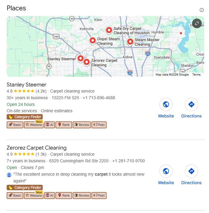 RickyDPR's tweet photo. If I were to start a new carpet cleaning company in Houston, TX, and wanted to scale it to 7 figures in 12 months, this is what I would do.

(You're going to want to bookmark this)

First, you need to look at the numbers. $1,000,000 a year is roughly $83,000 a month.  You are unlikely to hit that as a solo carpet cleaner completing one-off residential jobs.

The goal would be to build a multi-van operation with several lead sources, recurring customers and high-value commercial contracts.

So here's the plan:

Your business name is important.

Not because we need to create this ultra-memorable brand, but it makes it a little easier to rank in Google's map pack and organic search results.

Names like:

Houston Carpet Cleaning Co.
Bayou City Carpet Care
Space City Carpet Cleaning
Houston Floor & Fabric Care

These can help, but if you have a registered company, you should consider registering a legitimate DBA or Doing Business As.

Building your company for scale.

A single technician can only complete so many jobs per day, so you need to aim towards building 3-5 properly equipped vans, where technicians can complete jobs simultaneously.

You would need systems in place for:

Answering calls
Providing Quotes
Booking appointments
Confirming appointments
Sending Reminders
Taking Payments
Requesting Reviews
Following up with customers
Tracking your technician's performance

By tracking performance, you can give bonuses to your best technicians while providing further training for underperforming ones.

Increasing the value of every appointment

You shouldn't sell carpet cleaning alone; you can offer additional services, which will boost your revenue.

• Upholstery cleaning
• Rug cleaning
• Pet urine removal
• Mattress cleaning
• Stain protection
• Tile and grout cleaning
• Commercial carpet cleaning
• Hard-floor cleaning

If a customer originally books a $150 carpet clean, it can easily become a $300 job by adding on a relevant service.

This gives you the potential to double your revenue without doubling your advertising costs.

Build recurring revenue
Residential carpet cleaning can be a one-time job, but you can turn it into a recurring service by building a rebooking system.

Every customer should be put into a follow-up sequence where they can be provided with cleaning advice after the appointment, along with check-ins a few months later to book their next clean.

You can also create maintenance plans for households with pets, children, senior citizens or rental properties.  This turns a one-time job into consistent recurring revenue.

Targeting commercial contracts
Residential jobs can produce cash flow, but commercial jobs can provide predictable revenue streams.

I would build a list of:

• Hotels
• Offices
• Care homes
• Schools
• Restaurants
• Apartment complexes
• Property managers
• Letting agents
• Facilities managers
• Short-term rental operators

Then I would contact them through email, telephone calls, LinkedIn and direct mail.

The offer would include a site visit, tailored quote and scheduled maintenance plan.

On my website, I wouldn't have just one simple page for "commercial carpet cleaning"  I would set up multiple pages for:

Hospital cleaning services in Houston, Restaurant cleaning services in Houston, Office Cleaning in Houston, Care homes, etc.

You don't need hundreds of commercial contracts for this to work, just the right ones.

Setting up and optimising your Google business profile

Your Google Business Profile and website will generate the majority of your organic leads, so setting them up correctly is important.

Your primary category should be set to Carpet cleaning service and not the broader cleaning service category.

You will also need to fill the profile out in full, including the following:

• Phone number
• Website
• Opening hours
• Service areas
• Services
• Business description
• Photos
• Appointment or quote links
• Relevant business attributes

In the photos section, I would add real photos of the team, your vans, cleaning equipment, completed jobs, before-and-after results and work carried out in different Houston neighbourhoods.

Add these photos as often as possible and aim for 2-3 a week.

Building your website around your primary service
I see so many carpet cleaners getting this wrong, they set their homepage up to target the state. Your Google business profile can reach 10-15 miles if you are in an uncompetitive industry, so target where your Google business profile is set up.

If your business is set up in Galveston, your website should be based around Galveston.

Carpet cleaners in Galveston
Upholstery cleaning in Galveston
Pet urine removal in Galveston

You get it!

On your homepage, you should also include:

• Click-to-call and quote buttons
• The cleaning process
• Services offered
• Before-and-after photos
• Team photos
• Guarantees
• Embedded Google reviews
• Frequently asked questions
• Service areas
• Commercial and residential options

Every service displayed on the homepage would link to its own dedicated page.

Creating your service pages

I would create pages for every service that I could offer a customer, even if it's a niche.  If there is a small demand for carpet cleaning after traumatic deaths, then I would add it to the site along with the more commonly searched services such as carpet cleaning, upholstery cleaning, pet urine removal, rug cleaning, commercial carpet cleaning and pressure washing (if you offer it)

Each page would be unique; it would highlight the problems your service solves, the process, benefits, pricing factors and options, and frequently asked questions.

I wouldn't have surface-level FAQs here either, go into detail, what have past customers asked you, what problems have they had.  Answer those questions!

Building location pages
Your Google business profile can reach 10-15 miles, but you probably service further afield, so you need to create meaningful location pages.

For Houston, you could consider making pages for:

Montrose
The Heights
Downtown Houston
Midtown
Katy
Sugar Land
The Woodlands

Each page shouldn't be a copy and paste job it should include relevant services, local jobs, customer reviews, photographs and information specific to that area.

This helps the company appear in traditional organic results across a wider area, even when the Google Business Profile does not rank in every location.

Building links and citations
Now that your website and GMB are optimised, you should focus on building backlinks to help show your website can be trusted.

You can build backlinks from sites connected to Houston, property, cleaning and home services.

That could include local news sites, chambers of commerce, suppliers, sponsorships, property websites and industry organisations.
I would also create consistent listings on reputable local and carpet-cleaning directories.

Over time, I would try to earn at least one relevant external link to every important service and location page.

Publishing useful supporting content
Blogs are overdone, gone are the days of producing 100's of blogs.  Instead, you should create 1 to 2 useful articles a month that can support your key services.

For example:
• How much does carpet cleaning cost in Houston?
• Can professional cleaning remove pet urine?
• How long do carpets take to dry?
• How often should commercial carpets be cleaned?

Each article should support a core service.

Generating reviews
After every successful job, the customer would receive a direct review link by text or email.

I would ask for honest feedback and explain that useful reviews often mention:

• The service was completed
• The area the customer lives in
• The original problem
• The result
• The technician’s professionalism

I would never pay for reviews, write reviews for customers or only request them from people guaranteed to leave five stars.
The goal is consistent review velocity.

You can train your technicians to ask for a review in a way that will help Google rank your website and GMB.

I would aim to reply to all reviews, even the bad ones, within 24 hours.

Use paid traffic while SEO develops.
SEO can take time, so during that time, I wouldn't be sitting on my hands hoping for jobs to fall into my lap.

I would use Google and Meta ads to generate immediate enquiries.  This data would be useful when it comes to planning services, service areas and offers that you can use to produce profitable jobs.

Track everything

I would track:

• Calls
• Quote requests
• Booking rates
• Average job value
• Advertising cost
• Customer acquisition cost
• Upsell revenue
• Repeat bookings
• Revenue per van
• Revenue per technician
• Revenue by service area

Ranking number 1 means nothing if you are missing calls or not following up on potential jobs.

Doing all of the above will help your cleaning company grow quickly.  If you need help with any of this, drop me a DM, and I can show you where your carpet cleaning company is currently underperforming.