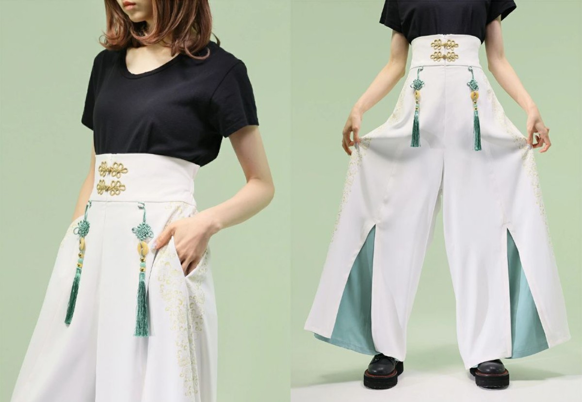 hinekurebow's tweet photo. 「チャイナ風ワイドパンツ」発売中！ https://t.co/WLmEt43Y0D https://t.co/ETum73jjaq