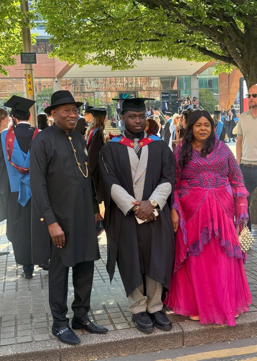 it_Rutie's tweet photo. Former President Goodluck Jonathan’s son just graduated from Manchester Metropolitan University. 🎓👏 https://t.co/GcYmhN1zzR