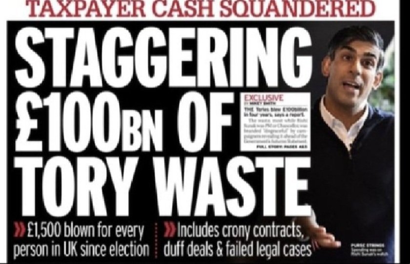 Tush27J's tweet photo. Thames Water raising executive bonuses to £4.1 Mn whilst drowning in debt.

Tories spaffing £10 Bn on duff PPE. But lets not forget the £100 Bn they wasted overall including the Michelle Mone disgrace.

When will any of these shameless c*nts be held accountable.
#BBCBreakfast https://t.co/yiA4kMRyWV