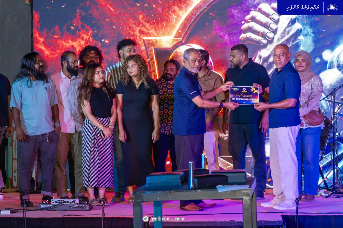 MTCCPlc's tweet photo. Our Managing Director, DCP (Retd.) Ahmed Saudee, together with members of Team MTCC, attended the FIFA World Cup 2026 Carnival at the invitation of Public Service Media (PSM), celebrating MTCC’s partnership in PSM’s FIFA World Cup 2026 coverage.

The event was also attended by PSM Managing Director Ahmed Shakeeb and brought together sponsors, partners and football enthusiasts for an evening of celebration and friendly competition. A highlight of the evening was the arm wrestling contest between Team MTCC and Team PSM, officially inaugurated by the Managing Directors of both organisations, reflecting the strong partnership and camaraderie between MTCC and PSM.

We thank PSM for the warm hospitality and look forward to continuing this successful partnership throughout the FIFA World Cup 2026.

🏆 #FIFAWorldCup2026 #TeamMTCC #RayyithungeKunfuni