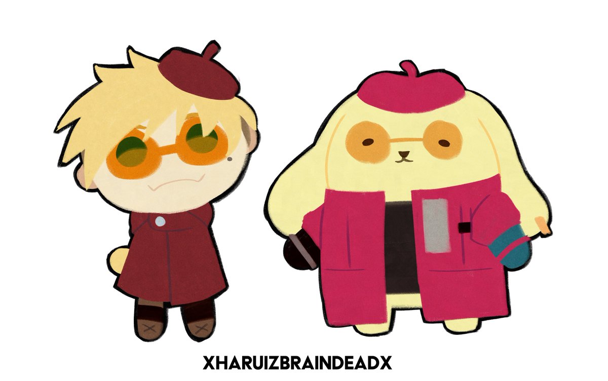 haruizbraindead's tweet photo. day 5: crossover au

trigun x sanrio *drops mic*

[#vashwoodweek #vashwood #vw] https://t.co/kE3dyyzr3F