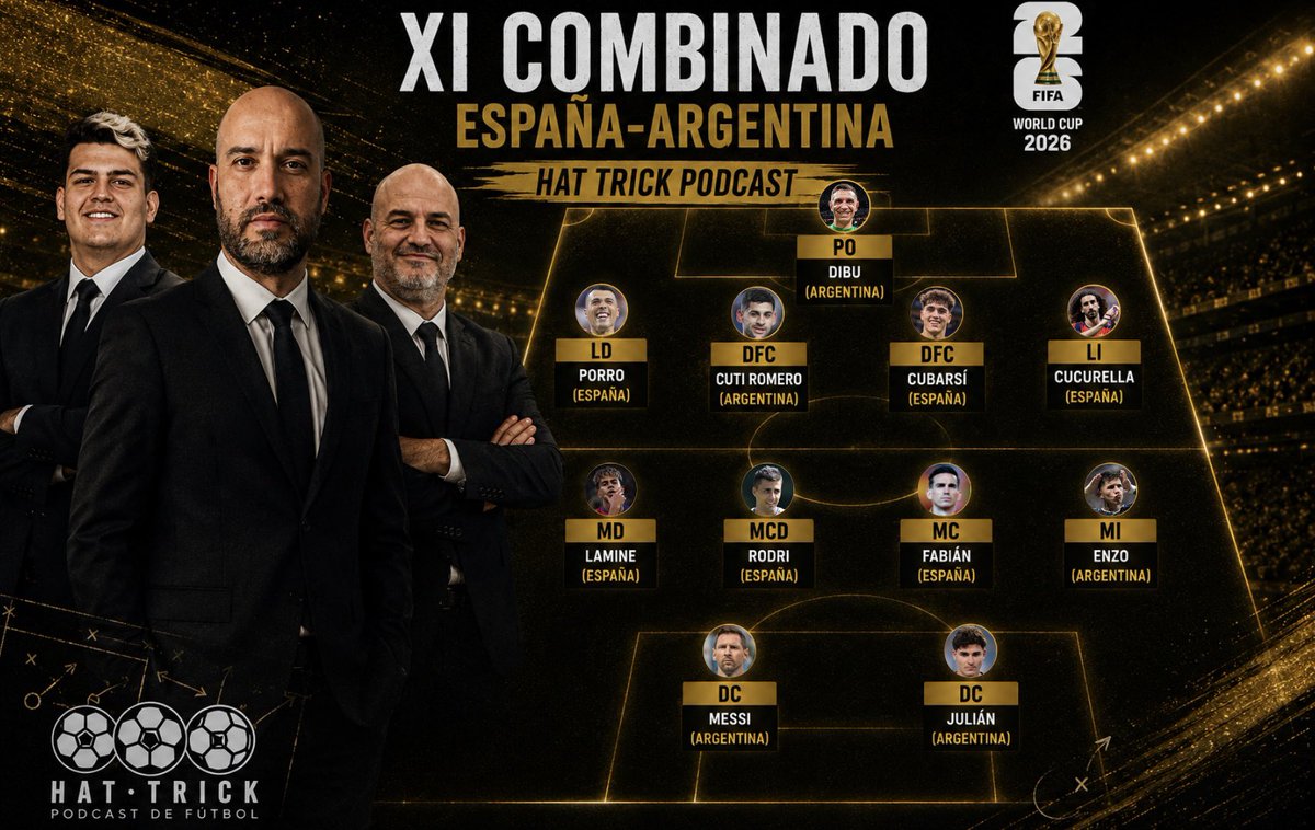 HatTrick__Pod's tweet photo. Este es nuestro XI combinado para LA FINAL ¿Qué cambios harían? #MundialDelFútbol2026 https://t.co/83Nf7Gznyw