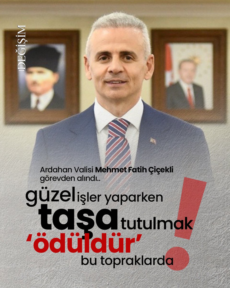 erdalkarasansar's tweet photo. Karaman Valisi iken, altı ay önce birçok kişi tarafından "sürgün" olarak yorumlanan Ardahan Valiliği’ne atandı..

O, bu sürgünü ödüle çevirdi.. 

Çıldır Gölü'nde "Kano Dersleri" başlattı..

Bisiklet Festivali ile Türkiye'nin dört bir yanından bisiklet tutkunlarını kente çekti..

Bisikletine bindi, doğayı anlattı, Ardahan'ın güzelliklerini Türkiye'ye göstermeye çalıştı.. 

Türkiye'nin uzun yıllardır yoğun göç veren, daha fazla yatırım ve tanıtıma ihtiyaç duyan illerinden biri olan Ardahan, yalnızca altı ay içinde hiç olmadığı kadar görünür hale geldi.. 

Her meyve veren ağaç gibi, Mehmet Fatih Çiçekli’nin bu çabaları da “taşa” tutuldu..

CHP’li Kars Milletvekili İnan Akgün Alp çıktı öne.. “Tiktokçu” diyerek aşağılamaya çalıştı.. Bisiklet sürerken giydiği özel bisiklet kıyafetini diline doladı, “taytlı vali mi olur” dedi, “görevden alın” diyerek içişleri bakanlığına çağrı yaptı..

Görevden alınma haberi üzerine, daha önce görev yaptığı Karaman'dan bir vatandaş sosyal medyada şöyle yazdı:

"Önce Ardahan'a sürgüne gönderildi, şimdi de görevden alındı. Biz seni biliyor ve seviyoruz Mehmet Fatih Çiçekli."

Soğuk, katı, sert bakışlı bir vali olmayı değil, kentin sokaklarına bisikletle çıkan, vatandaşla samimi diyaloglar geliştiren bir kamu yöneticisi olmayı tercih etti..

Karşılığı da yeni bir “ceza” ya da bir başka deyişle “ödül” oldu..

Evet, güzel işler yaparken “taşa” tutulmak bir “ödüldür” bu topraklarda..

#ardahan #mehmetfatihçiçekli #vali #bisiklet #karaman