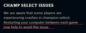 bibblemeinking's tweet photo. "Restarting your computer between EACH GAME may help to avoid this issue" https://t.co/dQTc4a7TO1
