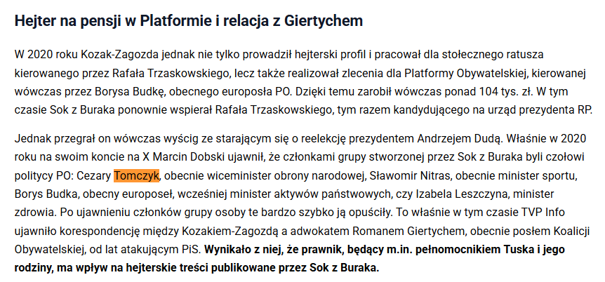 szachmad's tweet photo. Napisał Cezary Tomczyk, którego kiedyś ujawniłem w grupie z Sokiem z Buraka, największym ściekiem w internecie. https://t.co/0jD396A7wi