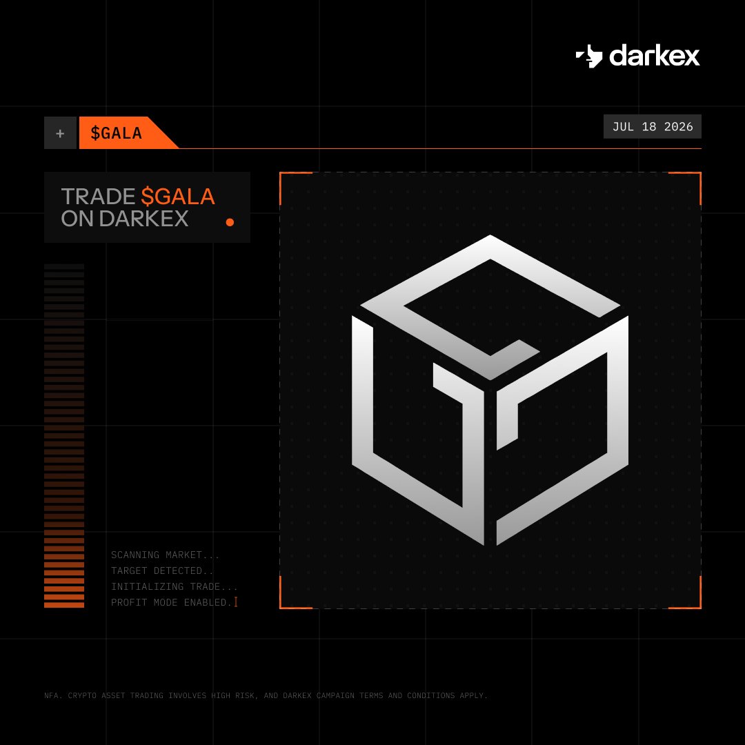 Darkex's tweet photo. The game ended.
The asset didn't.

Trade $GALA on Darkex. https://t.co/9VTOu8gyXj