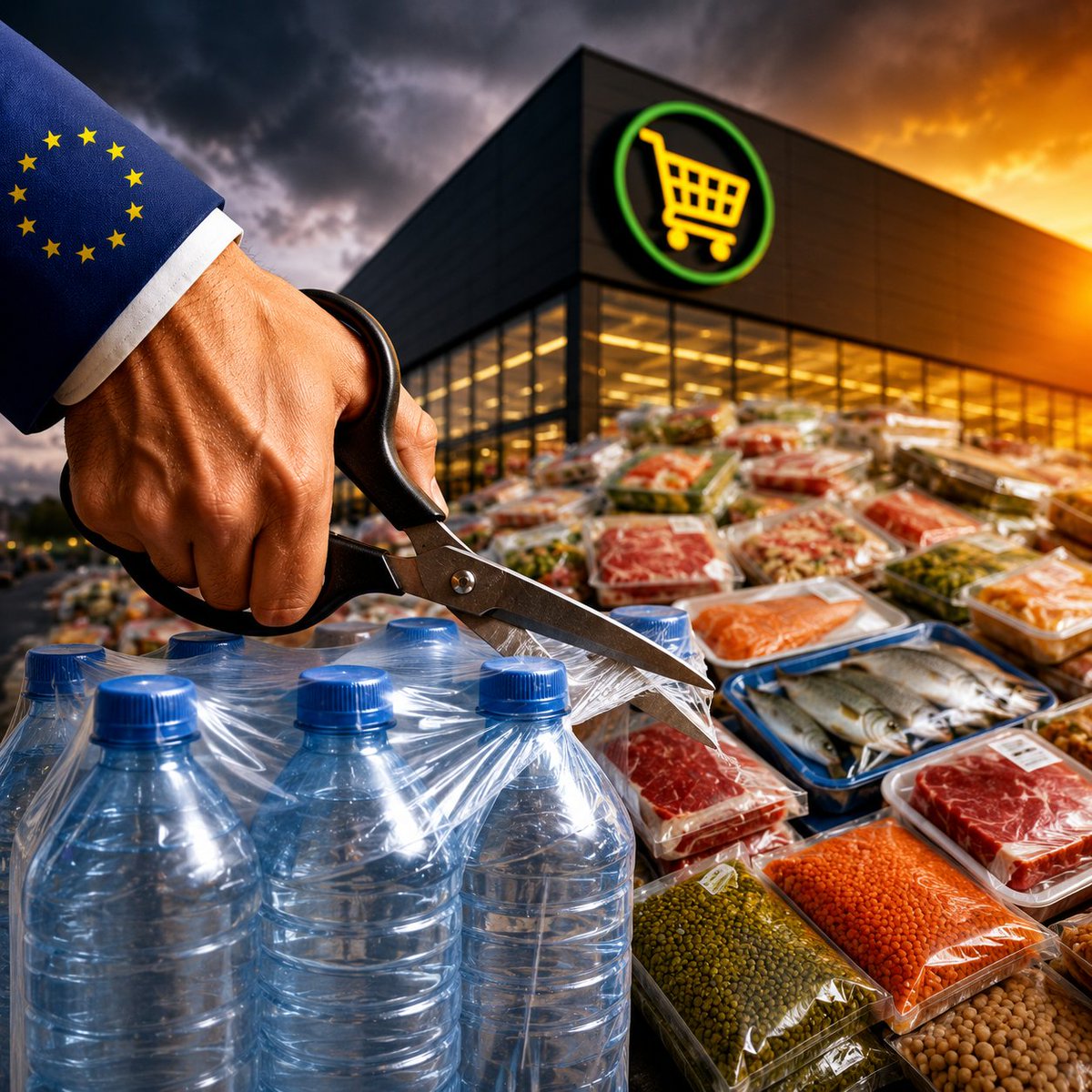 pedrogaraz's tweet photo. La Unión Europea nos está tomando el pelo con el plástico.

Nos quita el plástico de los packs de botellas.

Pero permite que cada vez haya más comida envuelta en plástico.

¿Soy el único que no entiende nada?

Antes ibas a la carnicería, a la pescadería o a la tienda del barrio. Te servían al momento y apenas había envases.

Ahora todo son bandejas, film transparente y productos envasados para ahorrar mano de obra y aumentar el beneficio de las grandes superficies.

Menos trabajadores.
Más plástico.

Y mientras tanto, Bruselas se preocupa por el plástico que une cuatro botellas.

¿De verdad ese es el problema?

Cada vez ponen más normas al consumidor y menos al modelo que genera toneladas de envases innecesarios.

A veces me pregunto si quienes hacen estas leyes no ven la contradicción, si les da igual o si simplemente prefieren mirar hacia otro lado.

Si de verdad quieren reducir residuos, deberían favorecer el comercio de proximidad y dejar de incentivar un modelo basado en venderlo absolutamente todo envuelto en plástico.