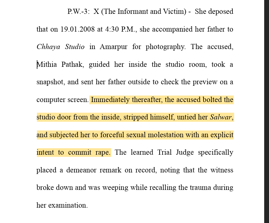 Sumitkr16231623's tweet photo. @NCWIndia @IJaising Dear ma'am, there is another instance of insensitivity in Hon'ble Patna High Court.  In the  judgement, justice Purnendu held that bolting the room from inside with the victim, stripping his own cloth and untying her salwar, does not amount to attempting rape. https://t.co/yDT0YXU3OH