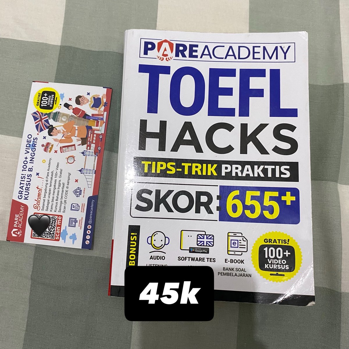 coertiesloops's tweet photo. preloved buku pare academy toefl hacks + video pembelajaran, dom bekasi https://t.co/3W43QHZL9s