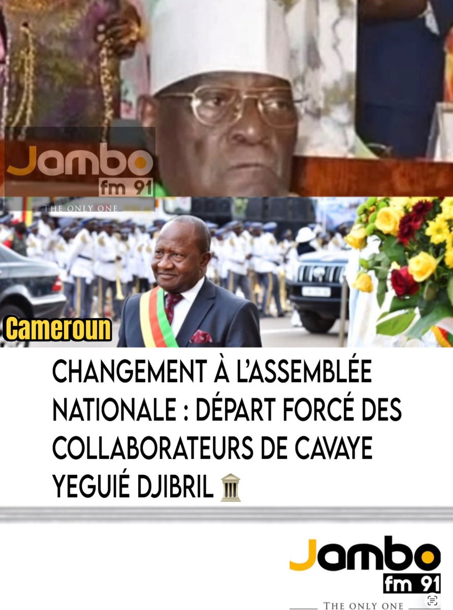Jambo_FM91's tweet photo. 🔴 ALERTE INFO - ASSEMBLEE NATIONALE
Coup de théâtre au cabinet de l'ex-président de l'Assemblée nationale, Cavaye Yéguié Djibril : ses anciens collaborateurs sommés de libérer leurs bureaux dans un délai de 48h par une note du directeur de cabinet Isaac Tamba. 🏃‍♂️💼 https://t.co/zFedLl7VDH