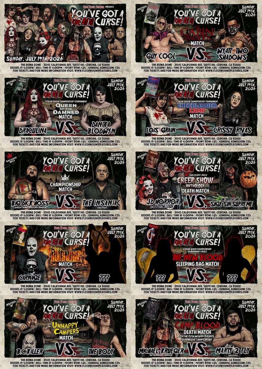 FleshWoundRadio's tweet photo. https://t.co/mPZXhxRqwX #MichaelKrueger #JDHorror #SageSinSupreme #Carnage #Marty2Fly #BCKiller #Insanaic #LoisGrain #Draculina #DanikaBlodwyn #GuyCool #SeanBlack #Wyatt2Shadows #BigDickHoss #BootlegDave #OriginalSoCalLeatherface #TheBody #CrissyRivas #TonyRaze #RedBat #BGT #FWF https://t.co/vAver6Nsic
