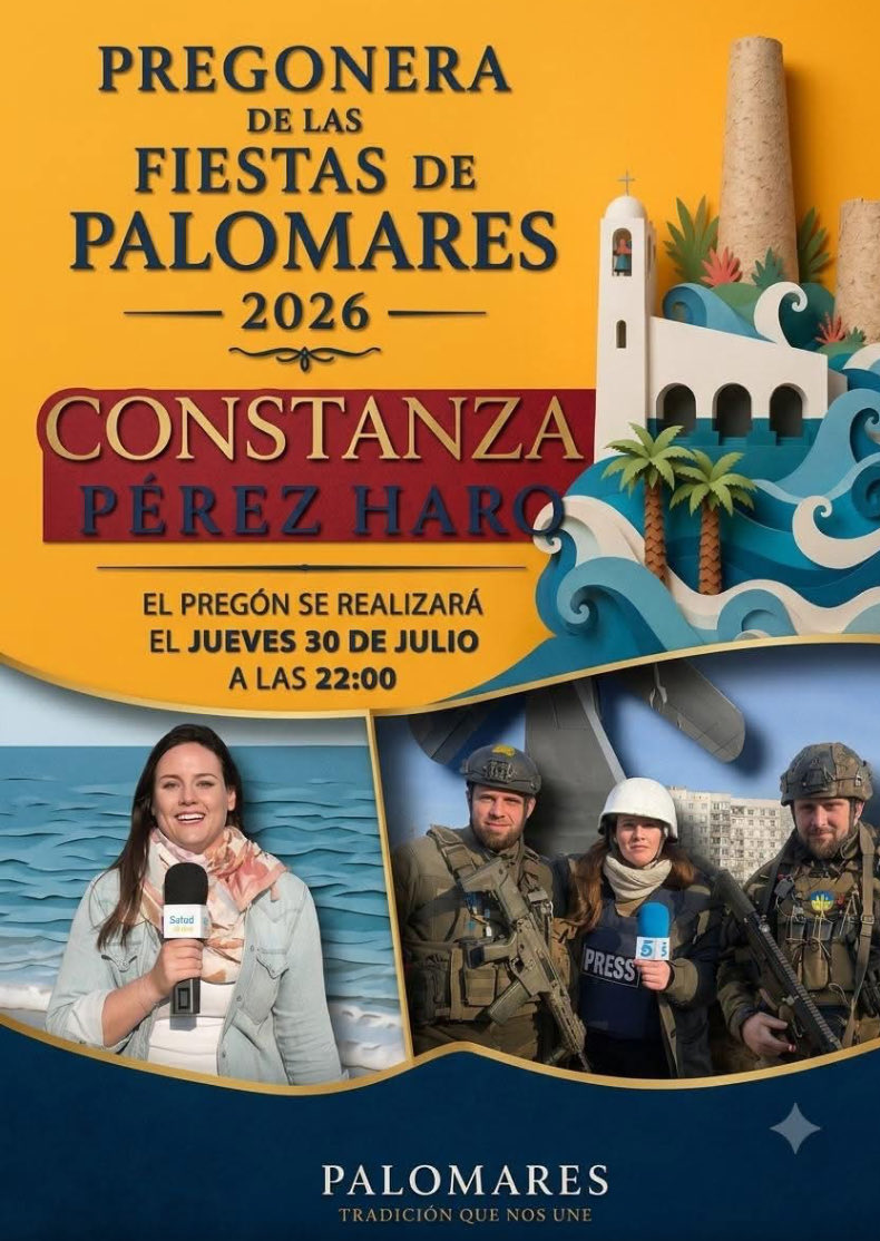 AP_APAlmeria's tweet photo. Nuestra asociada, la periodista @constan_ph pregonará las fiestas de Palomares, lugar donde nació. Enhorabuena!!! https://t.co/fFAJhDAlAq
