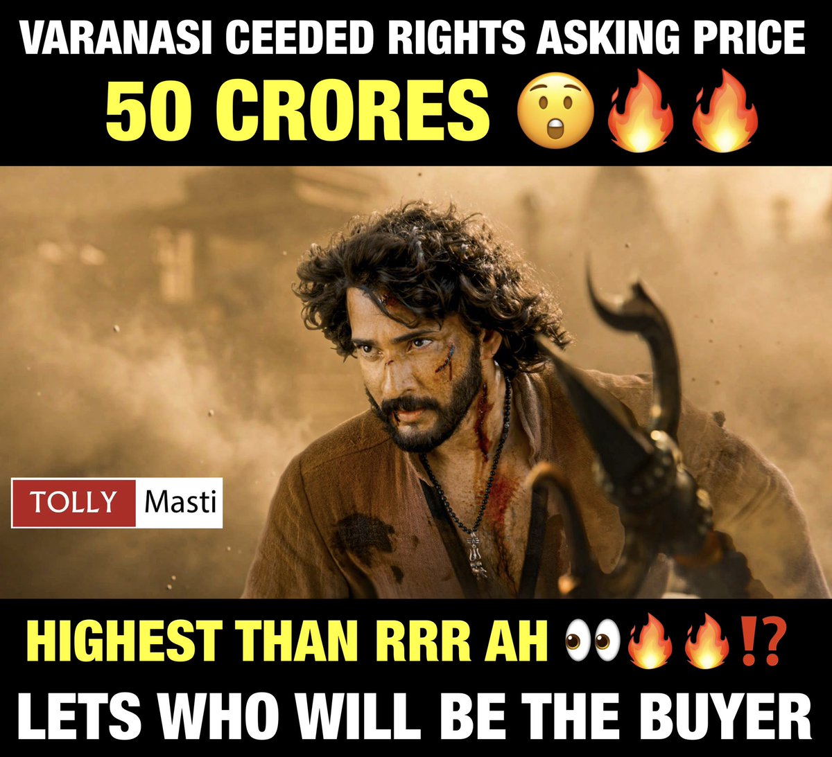 tollymasti's tweet photo. Huge 🔥🔥🔥🔥🔥🔥

#Varanasi #MaheshBabu #Rajamouli #Tollymasti https://t.co/gPkzk7AVAh