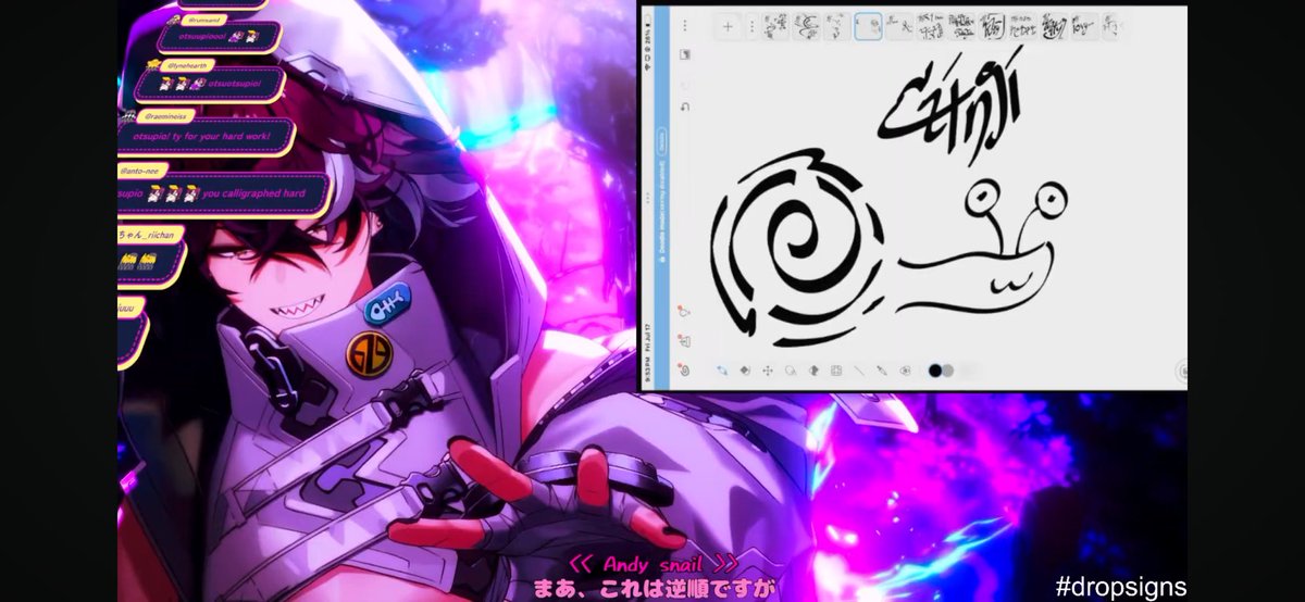 Orewatereyes's tweet photo. My signatures designed by Doppi🐣
Both of them look amazing waaaaa I’m so happy!!
Sakura chan said Andy snail so I call the snail Andy🐌
Arigathank you so much for unique and cute signatures Doppi~😆✨
#dropsigns https://t.co/Vi7V4Q1Spb
