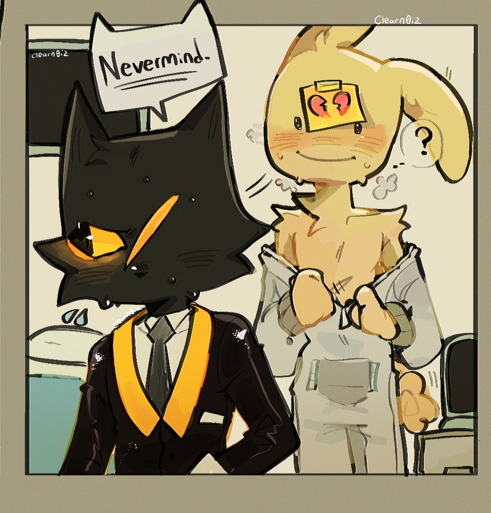 Beetle0Gutt's tweet photo. "I believe you can be soft and gentle, agent." #animalhospital #clearn0iz secret intern comic based off a fic https://t.co/qnB9reU6PP