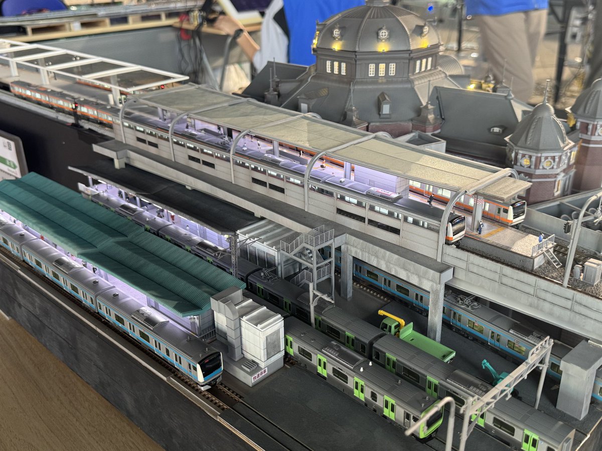 RFC_PR's tweet photo. 本日はご来場いただきありがとうございました！

明日も10:35より実演を行います🚃

本日の実演で組み込まれたグリーン車は、一部の編成から再び外されました
#RFC_JC https://t.co/FHH7JP23zr