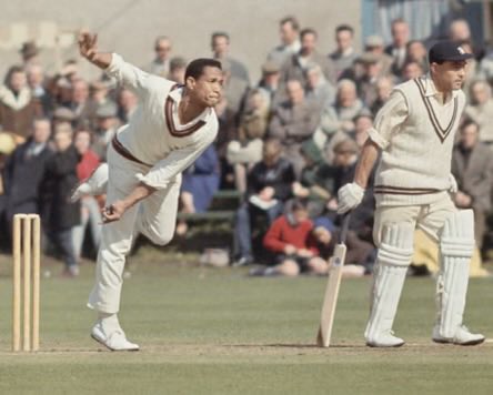 nimishdubey's tweet photo. What made Sobers pretty unique 
was that for extended periods of time, he was one of his country’s best batsmen and best bowlers.   

Runs were needed? Sobers was expected to get them. Wickets? Sobers was given the ball. 

Barring Mankad, Reid and for a brief period, Botham and Imran, I don’t think anyone has handled that level of responsibility. 

Certainly NO ONE has handled so much for the period of time that Sobers did. 

Without major injury. Without complaint. 

With a smile. 

He could do everything. At world class levels. 

He could bat aggressively. 
He could bat defensively. 
He could bowl fast. 
He could switch to medium pace. He could bowl left arm spin. 
He could bowl Chinaman (wrist spin). 
He could field close in. He could field deep. 

And he could do so at a level that was among the best in the nation and sometimes even the world. 

He was not a bowler who sometimes got hundreds. Or a batsman who could bowl brilliantly at times. 

There will inevitably be some stat obsessed person who will point to his bowling average, forgetting that it often reflected long spells bowled as a stock bowler to hold back runs. With the likes of Hall, Griffith having faded and the pace era not having started in the late sixties, Sobers did everything for the team. 

He also captained it. 

And with a smile.

Unique.