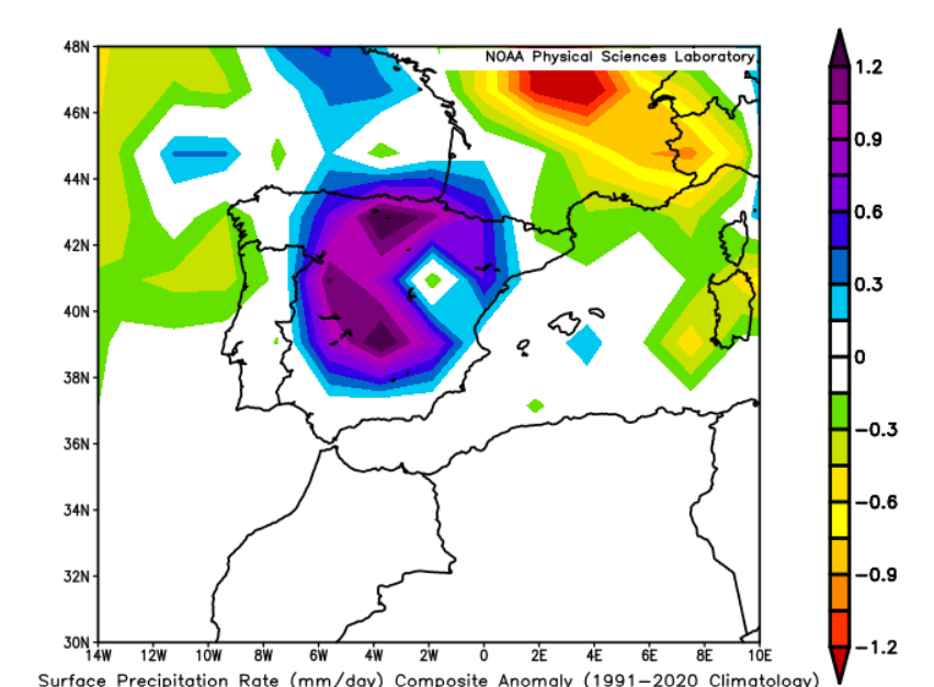 Statisticizer's tweet photo. 🚨There is tentative agreement between the European ECMWF and the American GFS numerical weather prediction models that the last week of July may become wetter than normal across many parts of Iberia.

My analog analysis suggests that rainfall could become even more widespread and intense than is currently depicted by the numerical models. In the maps, purple shading indicates the highest rainfall anomalies, while blue-shaded areas and the regions enclosed by black boxes represent hotspots where recurrent episodes of heavy to torrential rainfall may develop from late July into August. The deeper the purple anomaly, the greater the probability of above-normal rainfall.
The regions within black boxes are predicted for recurrent rainfall and or torrential rainfall events during August in Particular, according to the statistical analog analysis. 

This outlook remains probabilistic and preliminary. However, if the analog pattern continues to verify, I expect the numerical weather prediction models to gradually strengthen the rainfall signal over the coming days, bringing their forecasts into closer agreement with the analog guidance ( hopefully) .