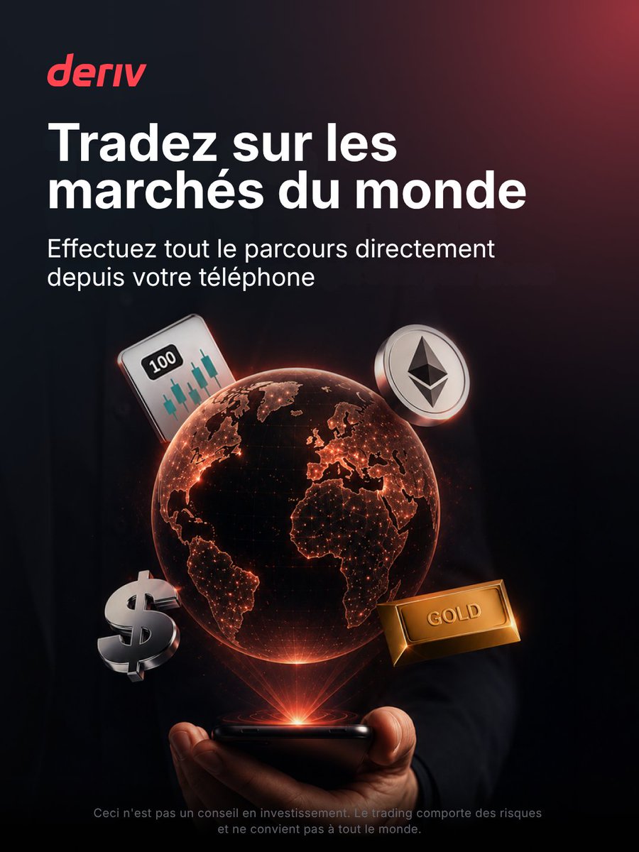 DerivFrench's tweet photo. Déposez, tradez et suivez depuis votre téléphone. 

Forex, Or, Actions, Cryptomonnaie, Indices Derived — les marchés du monde dans une seule application gratuite. 

📲 Téléchargez l'application Deriv sur iOS & Android 👉 https://t.co/1JJom8KYZC 

#Deriv #Trading #Forex #Crypto #Stocks #TradingApp

Ceci n'est pas un conseil en investissement. Le trading comporte des risques et n'est pas adapté à tout le monde.