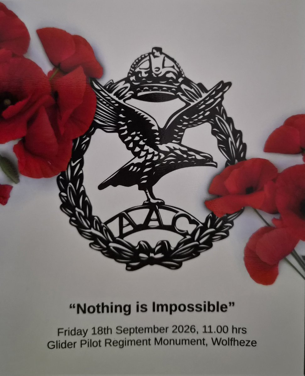 1944Gpr's tweet photo. Service for the Glider Pilot Regiment. Friday 18 September 2026 at 11.00 Hrs, Wolfheze https://t.co/A4ZIZEhPtc