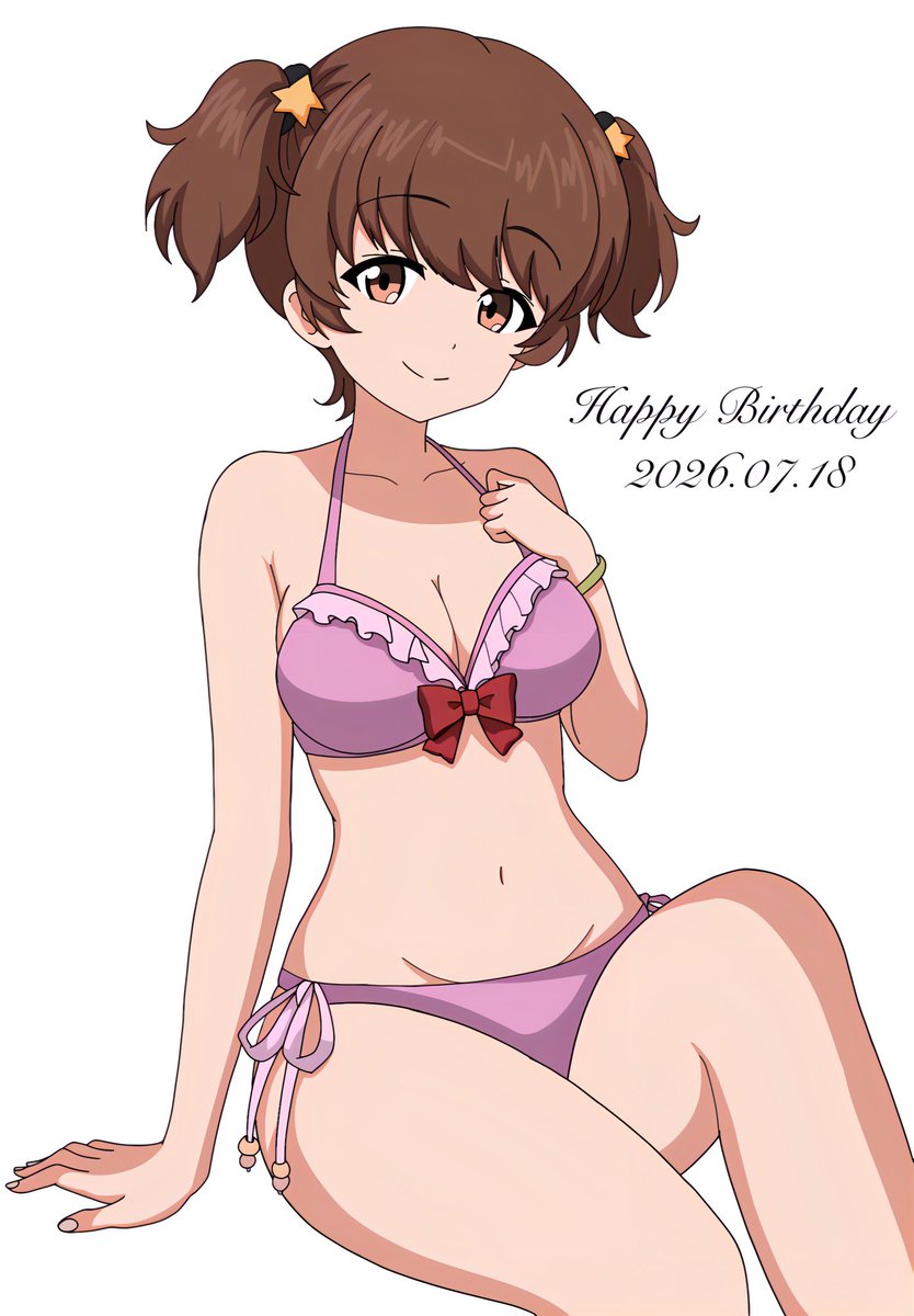 sukusuto5koharu's tweet photo. 大遅刻で申し訳ないです💦
アリサお誕生日おめでとう🎉
夏なので水着姿を描きました✨

#アリサ生誕祭2026
#アリサ生誕祭
#ガルパン
#garupan https://t.co/EIoD3a6M49