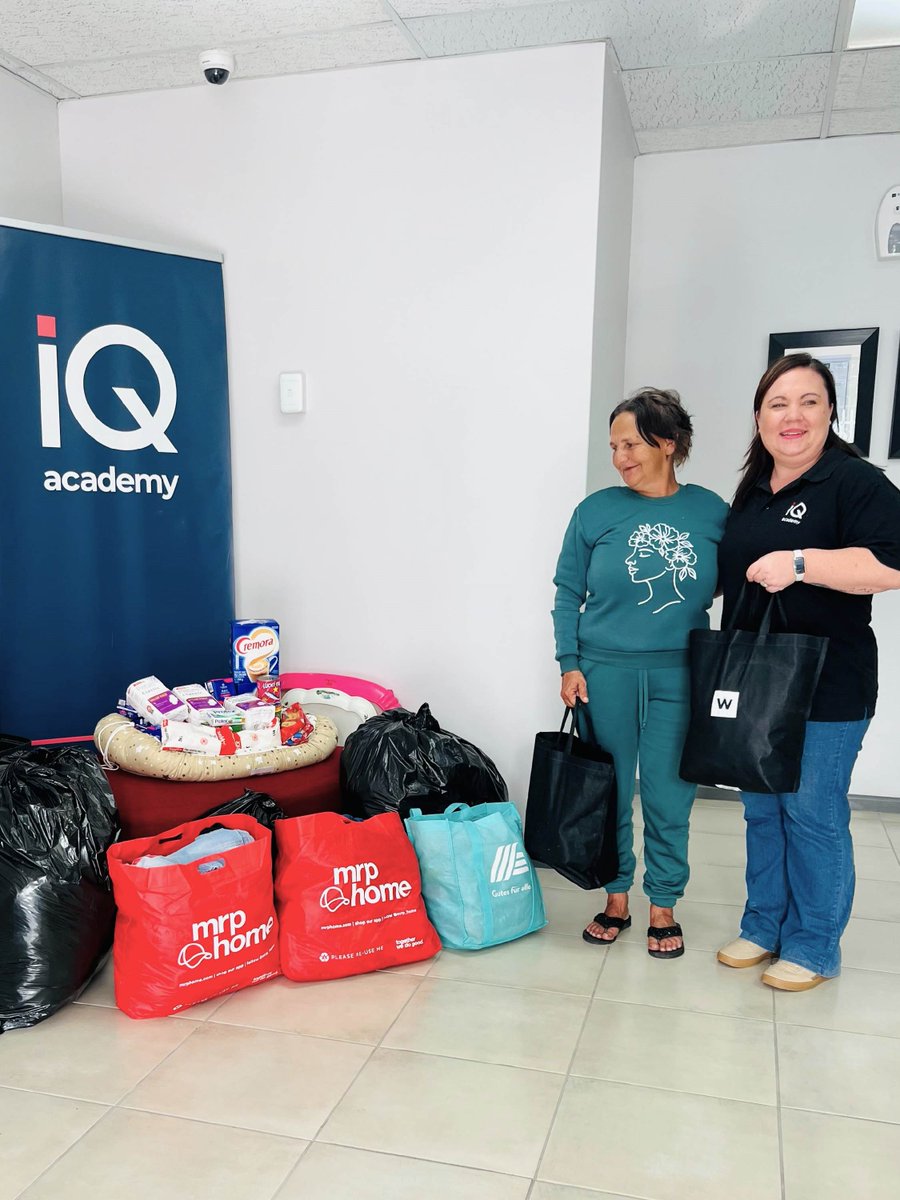 IQAcademySA's tweet photo. Small acts of kindness can make a lasting difference.

In the spirit of Nelson Mandela Day, the iQ Academy team came together to support Good Samaritan Caregivers in Parkside, KuGompo City through a community donation drive.

Thanks to the generosity of our employees, we collected clothing, non-perishable food, toiletries and other everyday essentials. Monetary donations also allowed us to purchase additional items before handing everything over to the organisation.

A heartfelt thank you to everyone who contributed. Your kindness reflects the spirit of Ubuntu and reminds us that meaningful change begins when communities come together 💜

Thank you to Sella Doyle and the Good Samaritan Caregivers team for the important work you do in serving your community.

Together, we can continue making a difference, one act of kindness at a time.

#NelsonMandelaDay