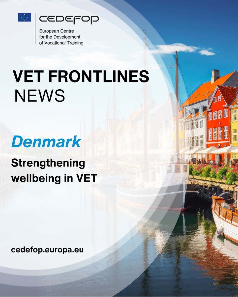 Cedefop's tweet photo. 🇩🇰 Denmark is strengthening wellbeing in VET through inclusive learning environments, stronger communities and greater student participation.
🔗 https://t.co/tkUC7u586C
#VETFrontlines #VET #ReferNet https://t.co/4sI2vozfdb